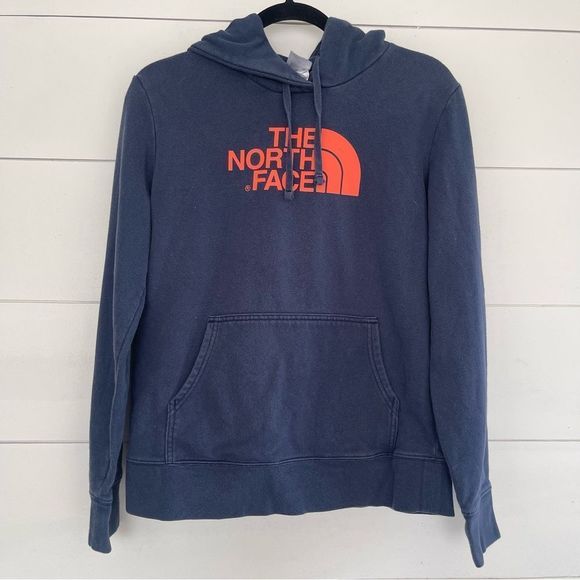 The North Face Blue Logo Hooded Sweatshirt - Picture 1 of 5